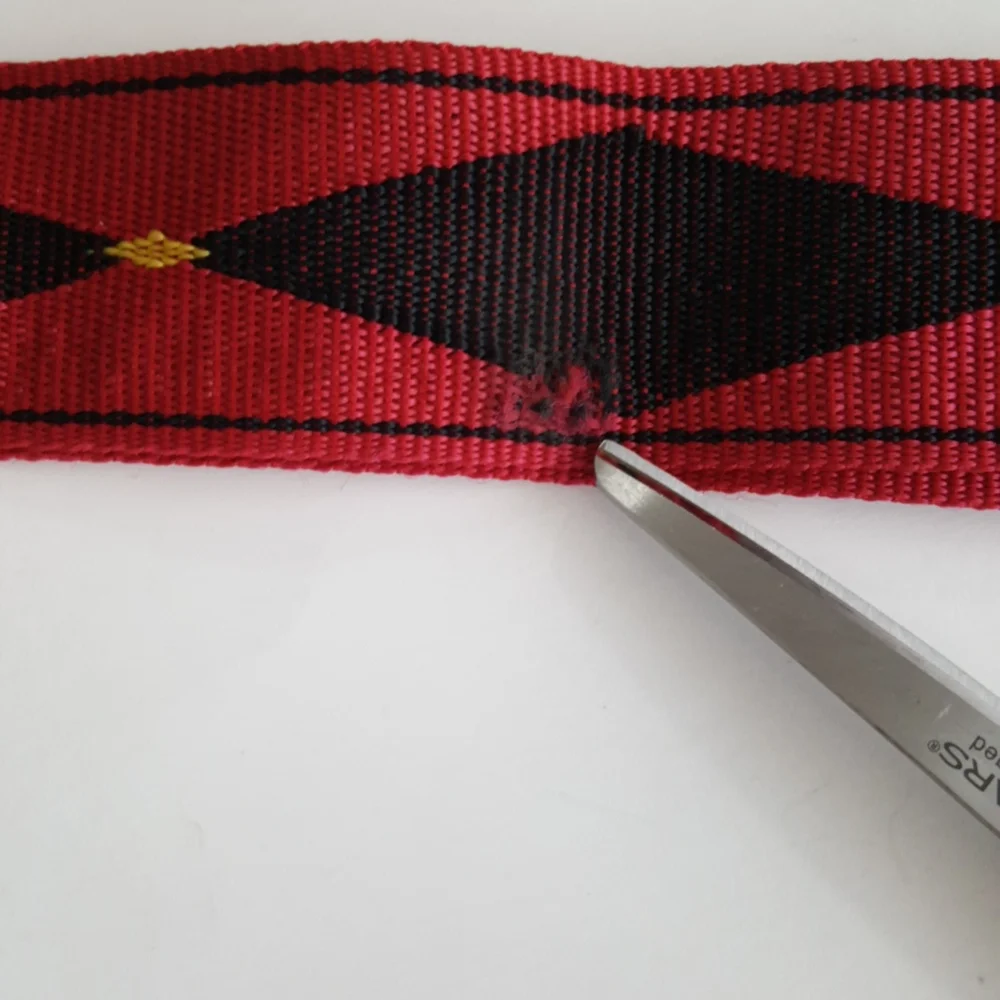 Travel Belt Luggage Strap Red Black Diamond Pattern Unisex Embellishment 90s